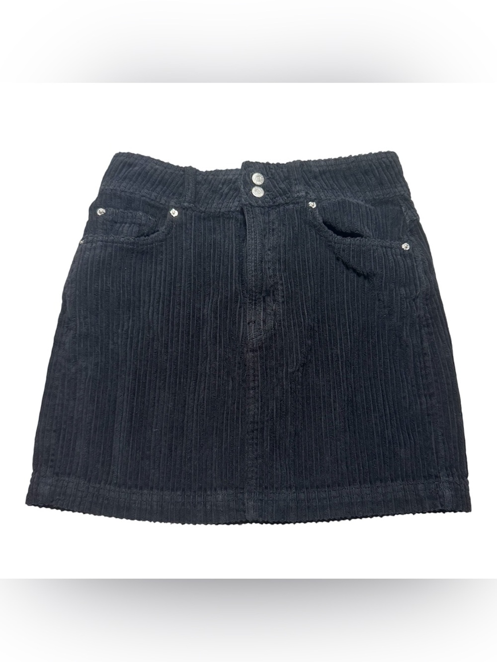 Urban Outfitters BDG black corduroy mini skirt with vertical ribs XS